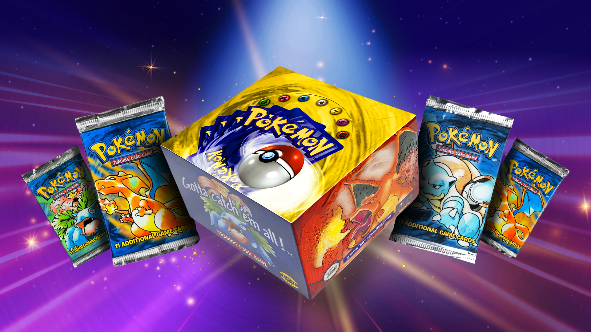 Pokemon Base Set Booster Box and Packs